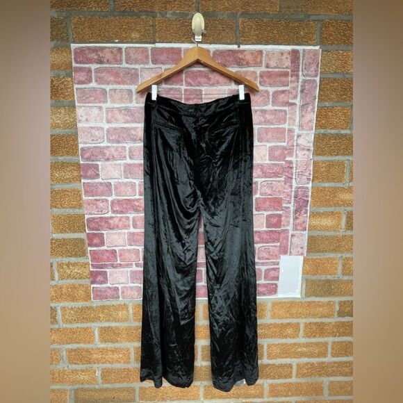 Philosophy Di Alberta Ferretti Black Velvet Trouser Pants Size 8 - Picture 13 of 16